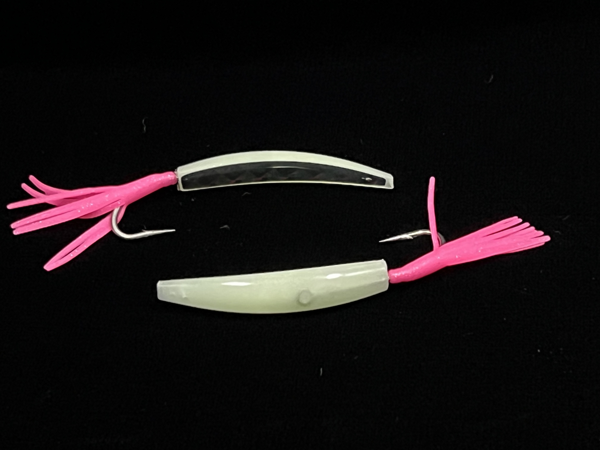 ★　弓角　（ゆみづの・きゅうかく）　アワビ貝貼り付け　３本セット　9ｃｍ　２色　未使用 A  弓角の代用\u203c️スプーン付\u203c️本アワビ貼ミノー\u203c️ハンドメイド\u203c️50mm\u203c️シンキング\u203c️1