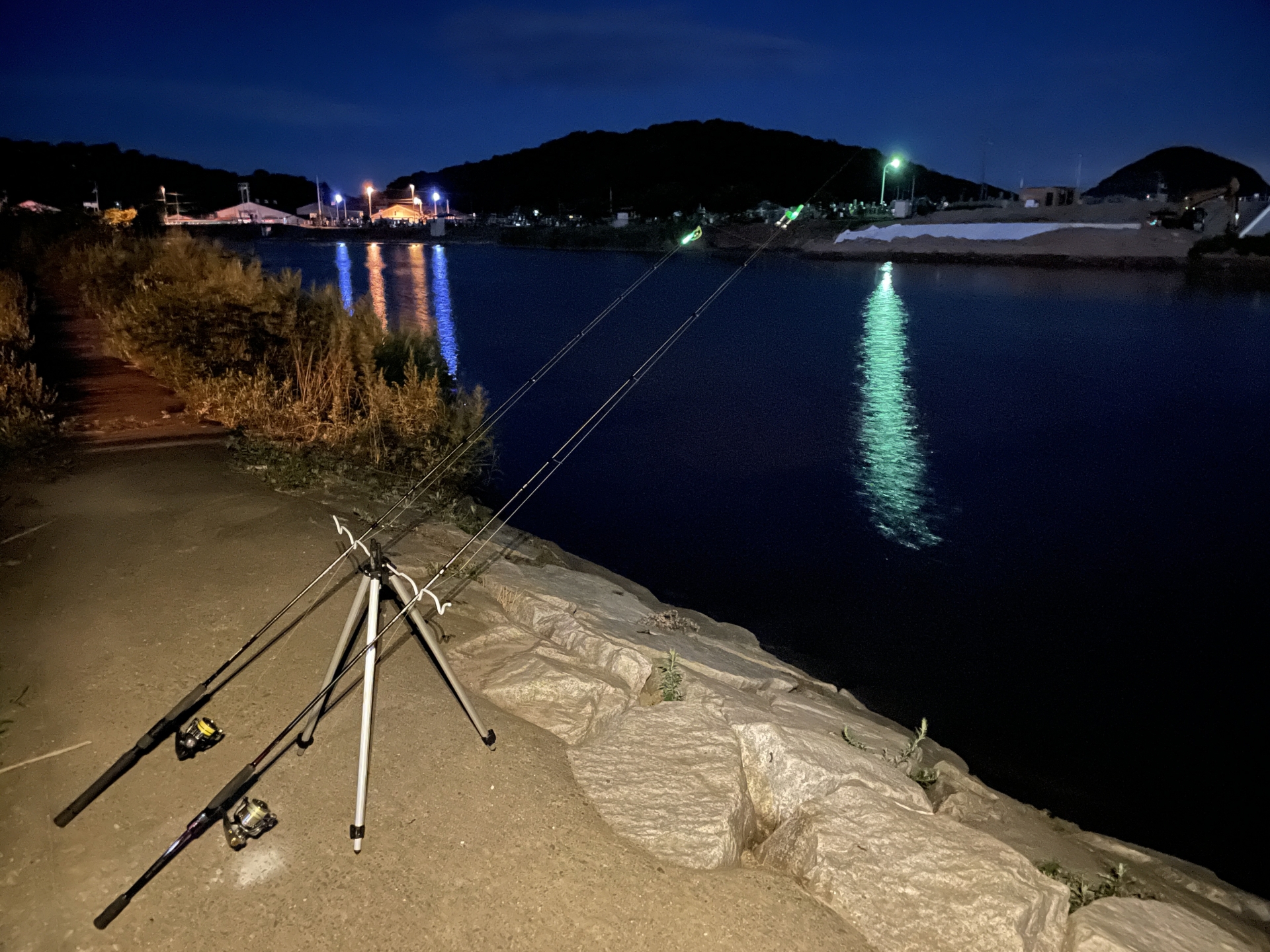 2025年の夏にぶっこみ釣りをした時の写真
