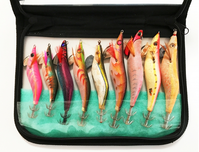エギケースに入れた良く釣れるエギ