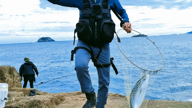 磯釣りをした時の写真