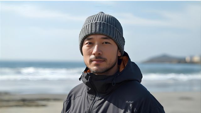 釣りでニット帽を被った時の写真