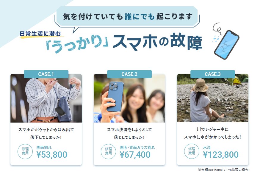 釣りでスマホが水没した場合の修理費用