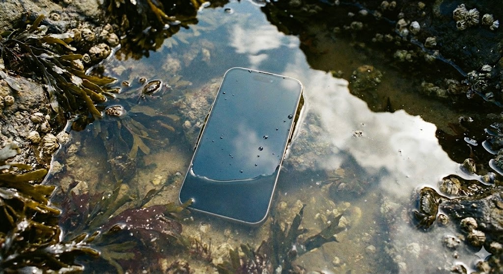 釣りで水に落として故障したスマホ
